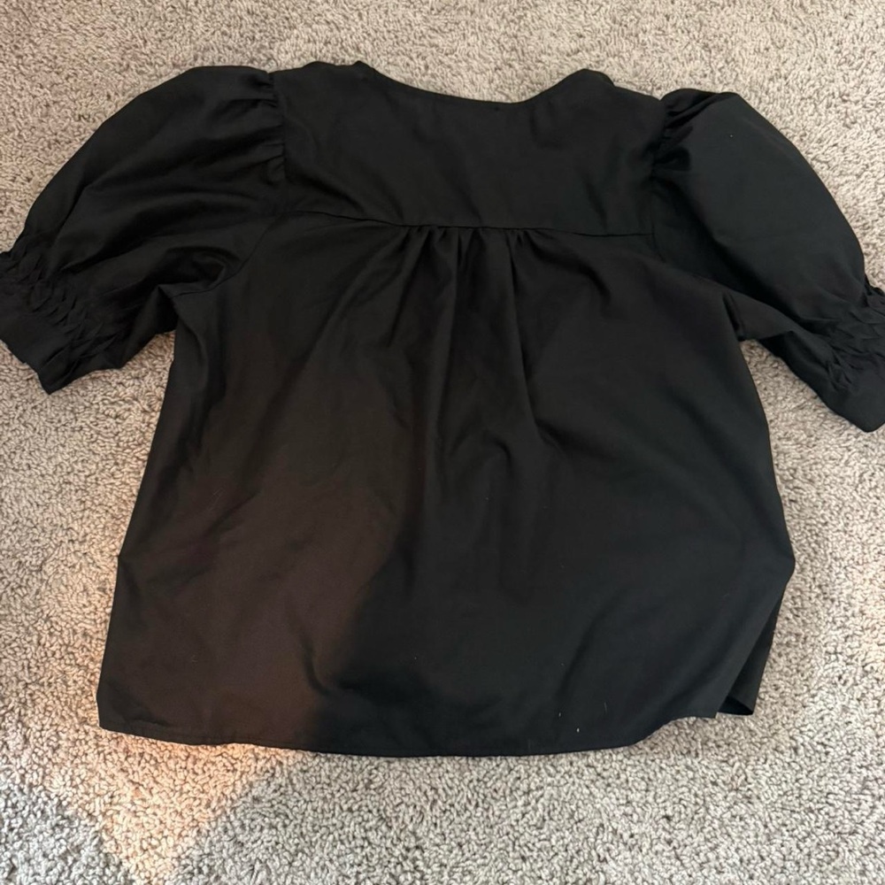 Entro Black Button-Down Blouse - image 4